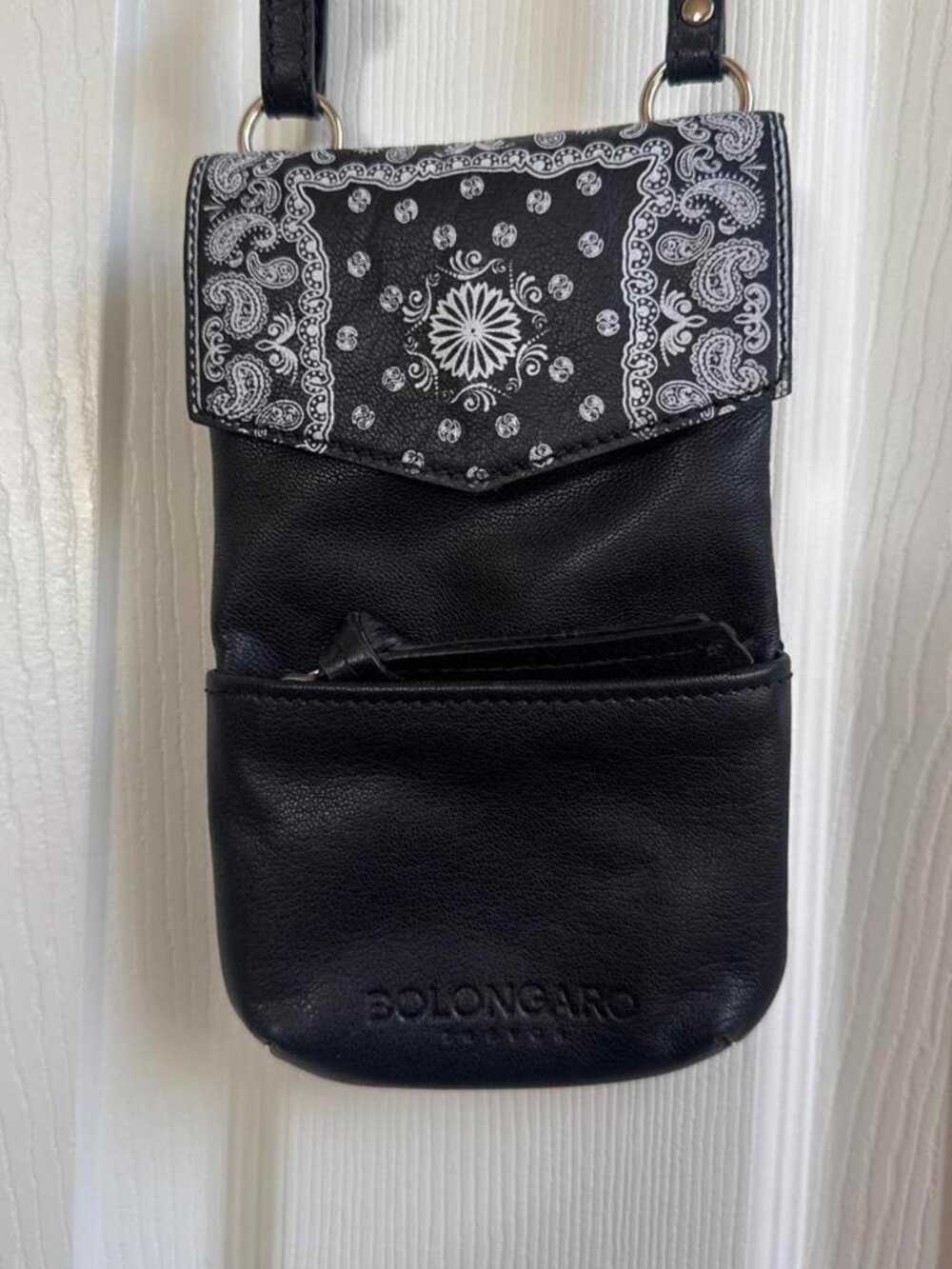 Bolongaro Trevor Small Crossbody Purse with Paisley Accent
